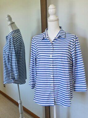 Jones New York Signature Stripe Button Down Shirt